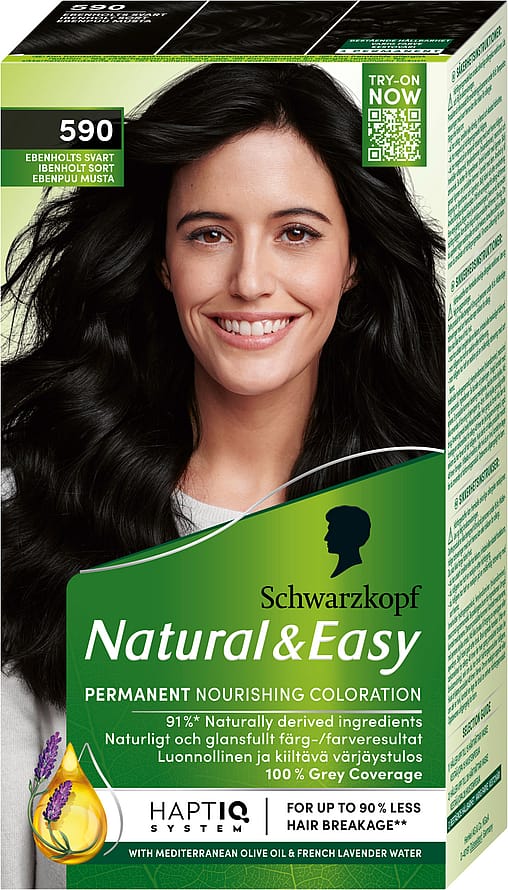 Schwarzkopf Natural & Easy Hårfarve 590 Ibenholt Sort