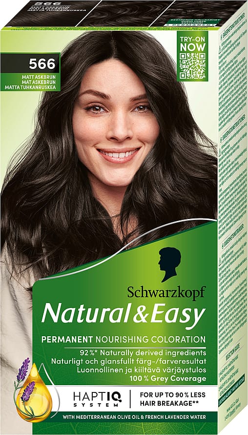Schwarzkopf Natural & Easy Hårfarve 566 Mat Askebrun
