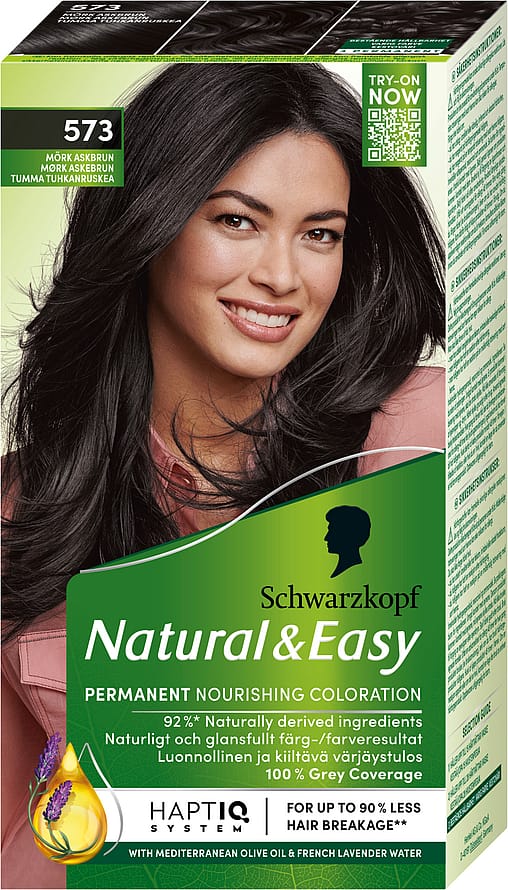 Schwarzkopf Natural & Easy Hårfarve 573 Mørk Askebrun