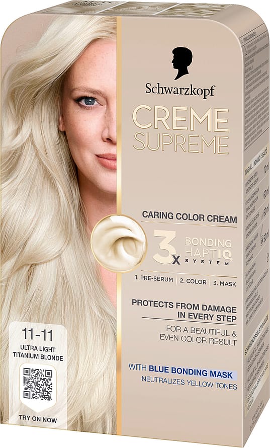 Schwarzkopf Creme Supreme Caring Color Creme 11-11 Ultra Light Titanium Blonde