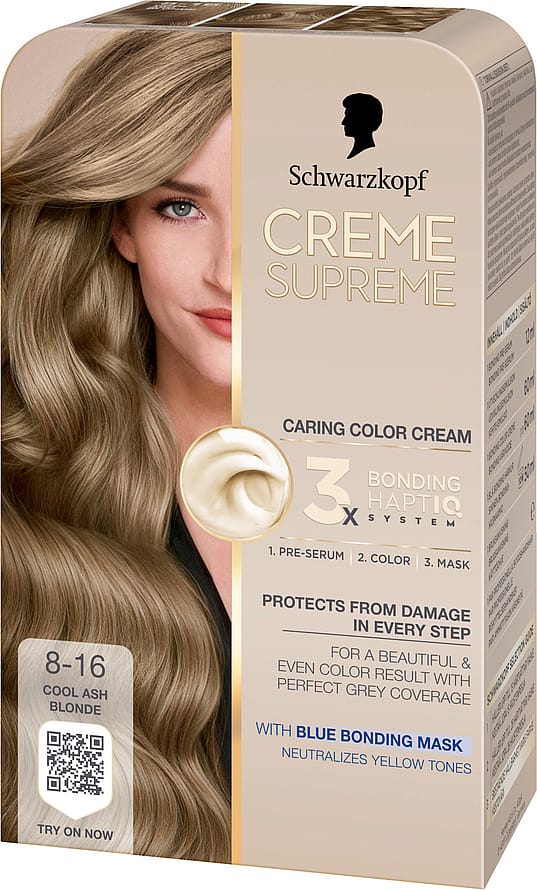 Schwarzkopf Creme Supreme Caring Color Creme 8-16 Cool Ash Blonde