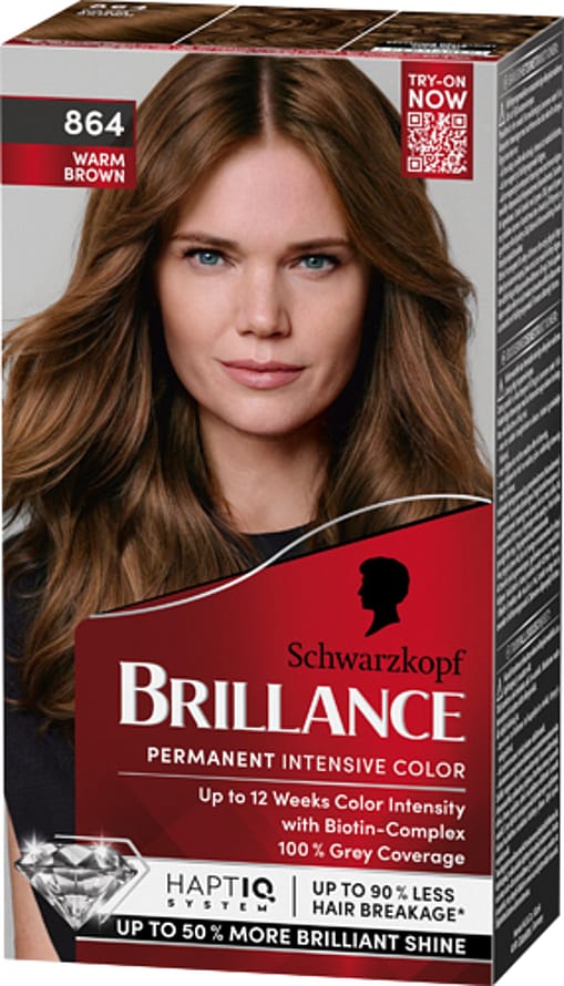 Schwarzkopf Brillance 864 Warm Brown (W) 864 Warm Brown