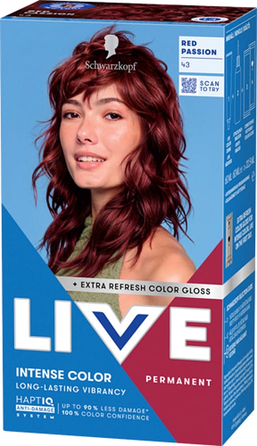 Schwarzkopf LIVE Intense Color 43 Red Passion (W) 43 Red Passion