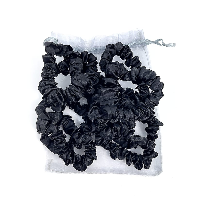 PIPOL'S BAZAAR Skinny Scrunchie 10-pack Black