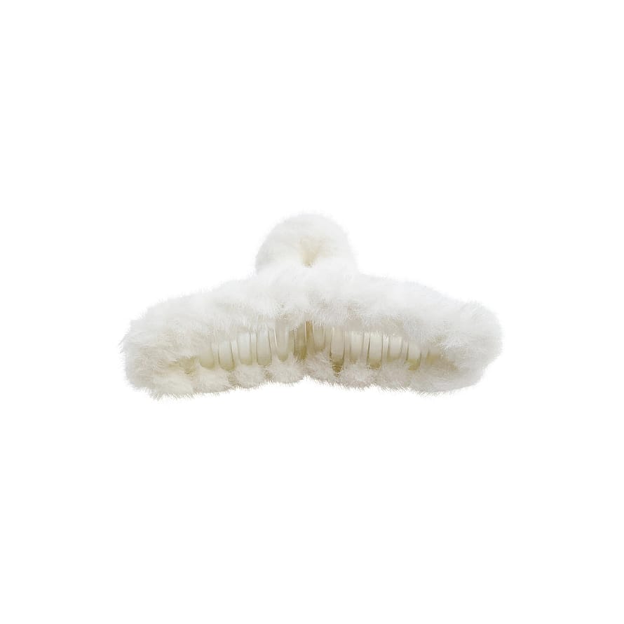 PIPOL'S BAZAAR Cally Furry Clamp Smaller White