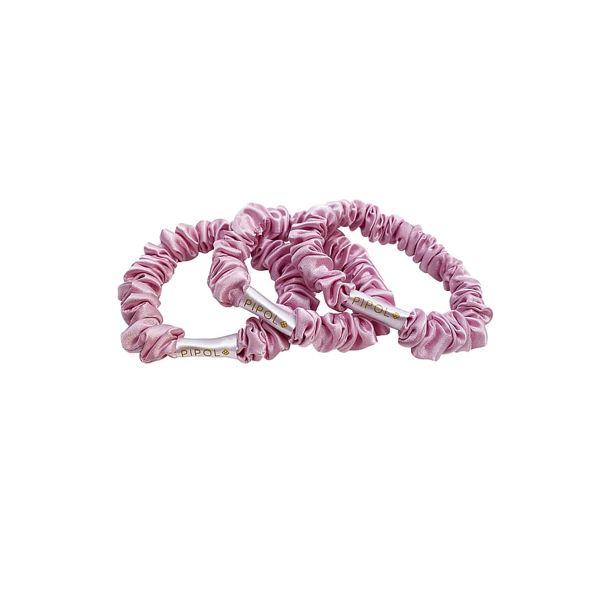 PIPOL'S BAZAAR Satin Love Scrunchies 3-pak Pink 3