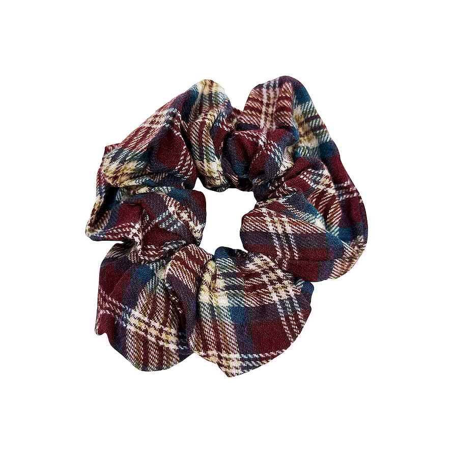 PIPOL'S BAZAAR Tartan Scrunchy Red