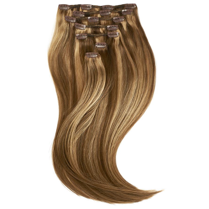 Rapunzel of Sweden Clip-on set 7 pieces 50 cm M5.0/7.4 Golden Brown Mix