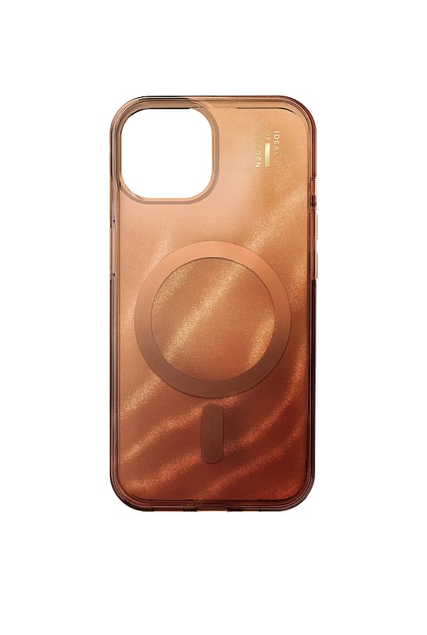 IDEAL OF SWEDEN Clear Case Glitter Glow MagSafe iPhone 13 / 14 / 15 / 16e Mocha Mousse
