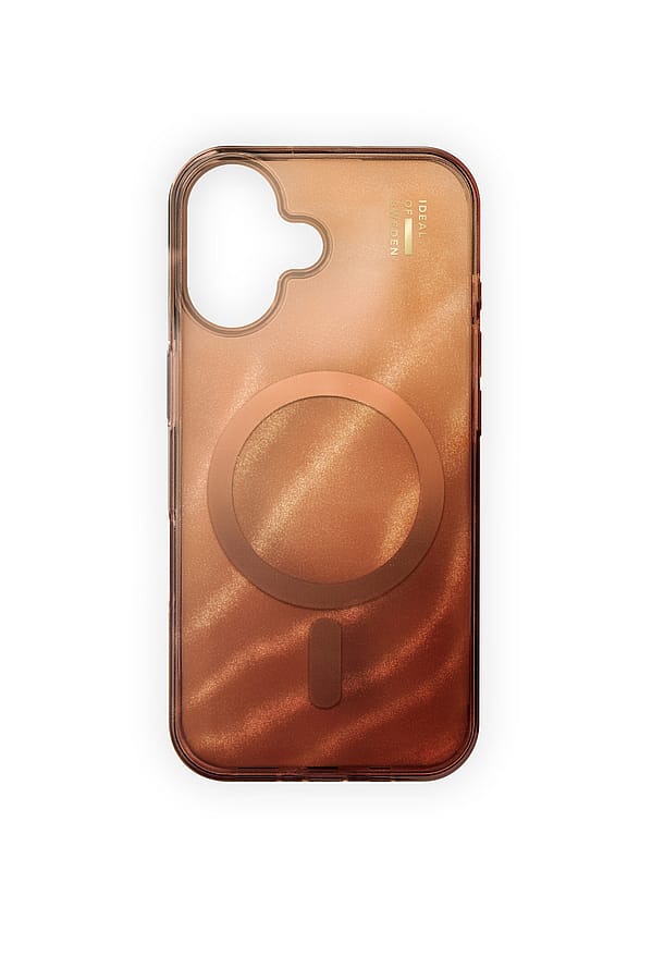 IDEAL OF SWEDEN Clear Case Glitter Glow MagSafe iPhone 16 Mocha Mousse