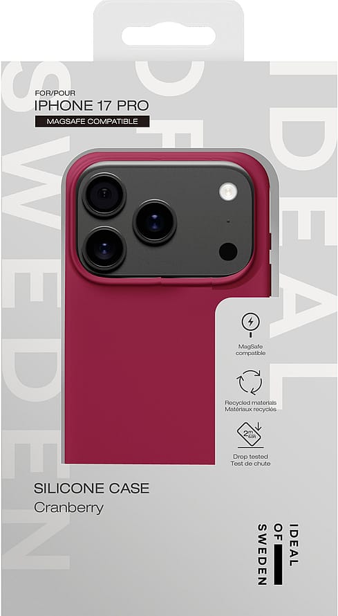 IDEAL OF SWEDEN Silicone Case MagSafe iPhone 17 Pro Cranberry