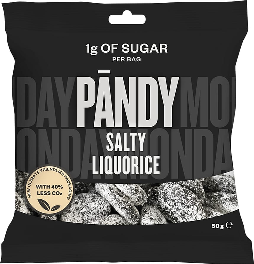 Pandy Salty Liquorice Sukkerfri 50 g