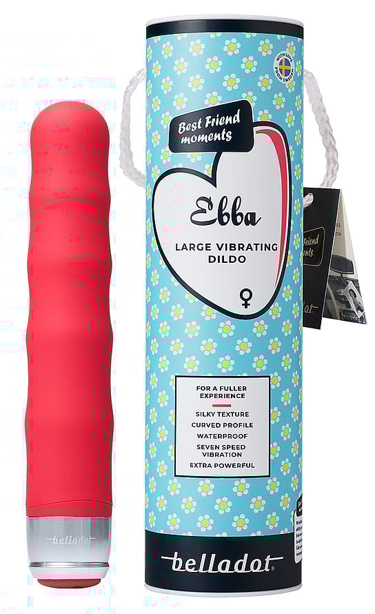 Belladot Ebba Large Vibrating Dildo Rød