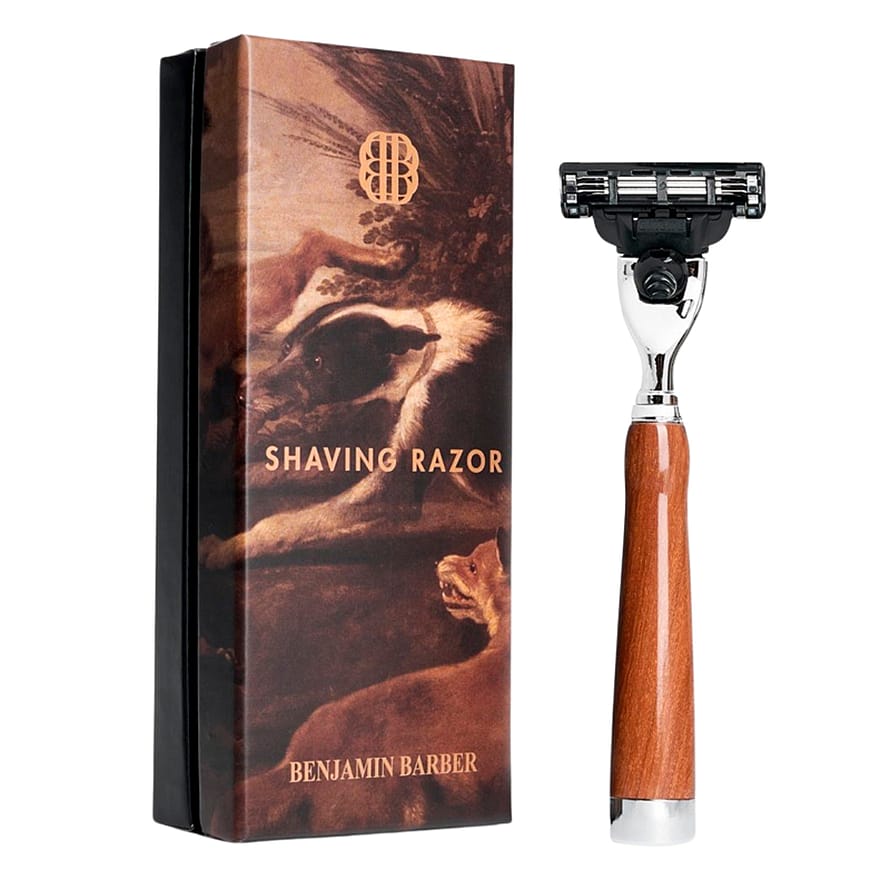 Benjamin Barber Classic Shaving Razor Mach3 Wood