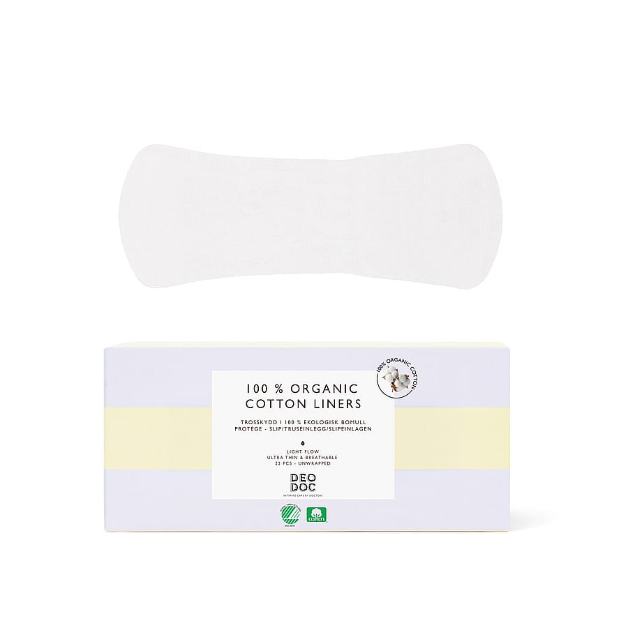 DeoDoc Organic Cotton Liners- Unwrapped 22 stk.