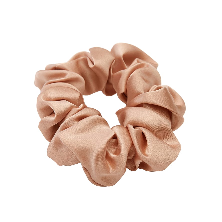 Lenoites Mulberry Silk Scrunchie Rose Gold