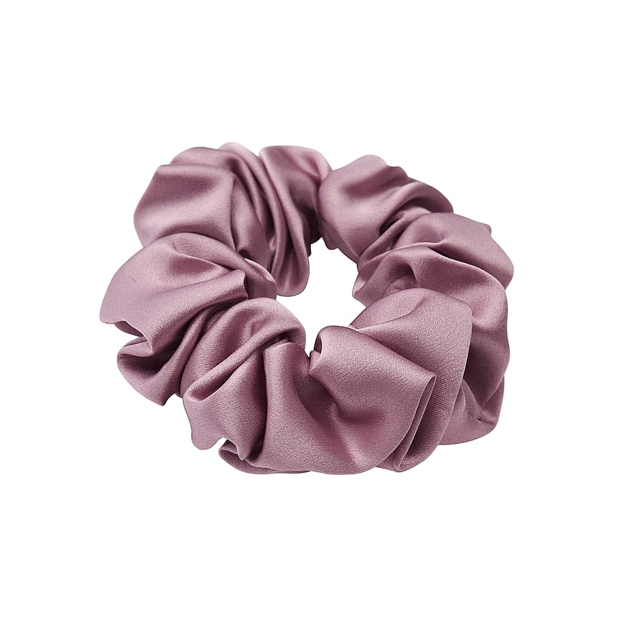 Lenoites Mulberry Silk Scrunchie Purple
