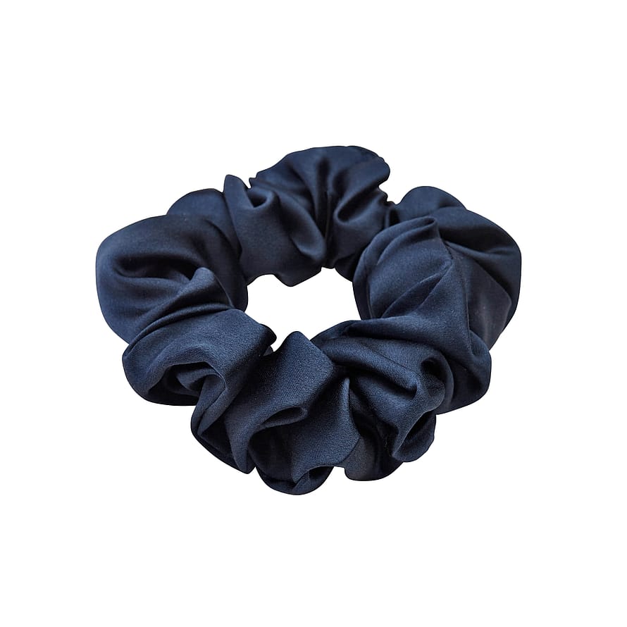 Lenoites Mulberry Silk Scrunchie Blue