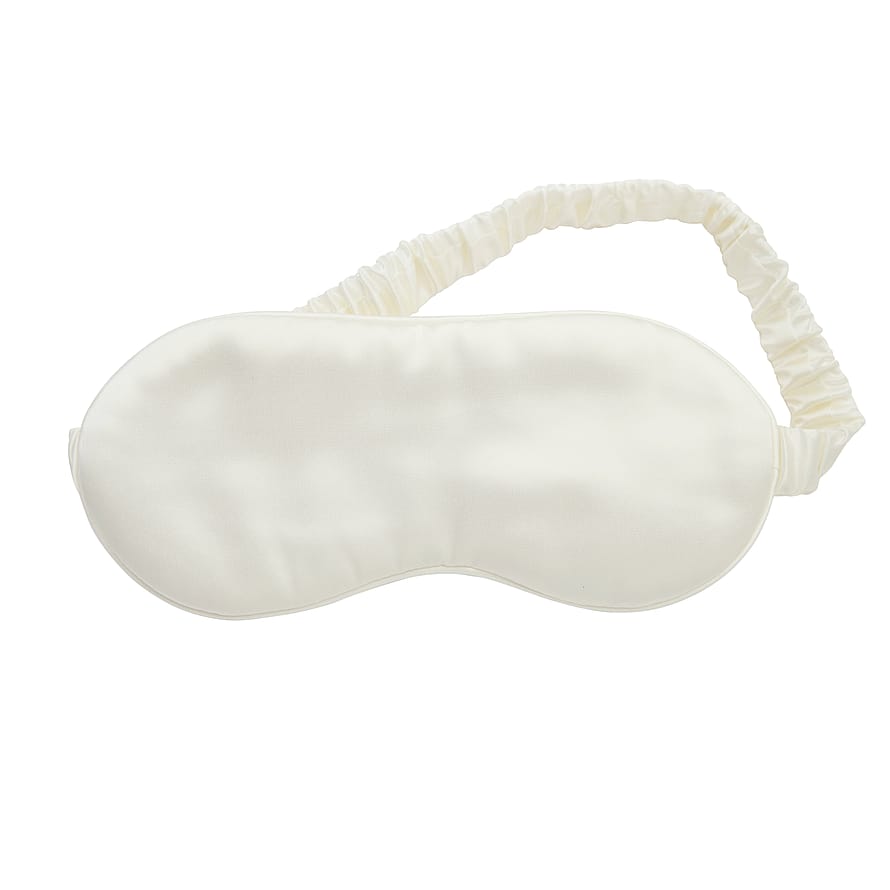 Lenoites Mulberry Sleep Mask with Pouch White