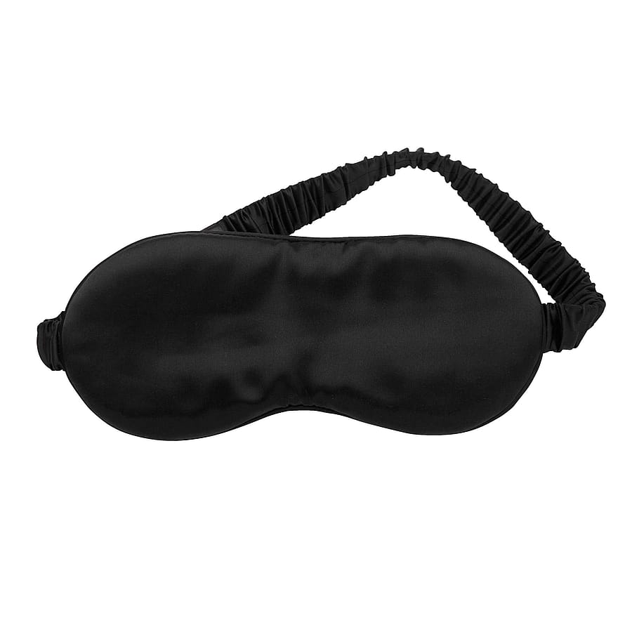 Lenoites Mulberry Sleep Mask with Pouch Black