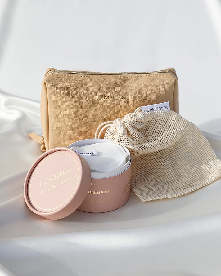 Lenoites Organic reusable Rounds White