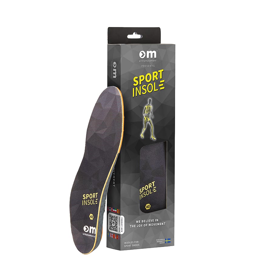 Ortho Movement Sport Insole Sort/Gul 40