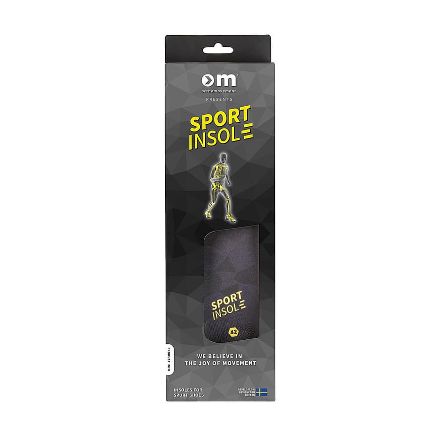 Ortho Movement Sport Insole Sort/Gul 46