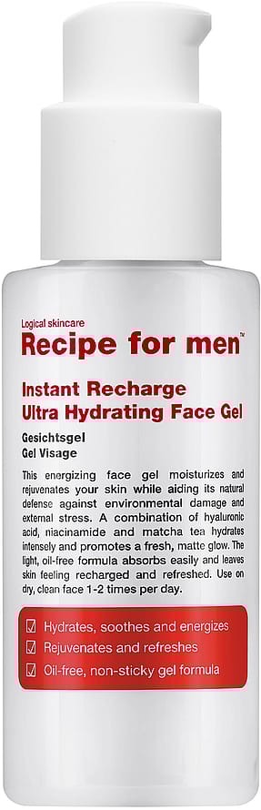 Recipe For Men Instant Recharge Face Gel 75 ml