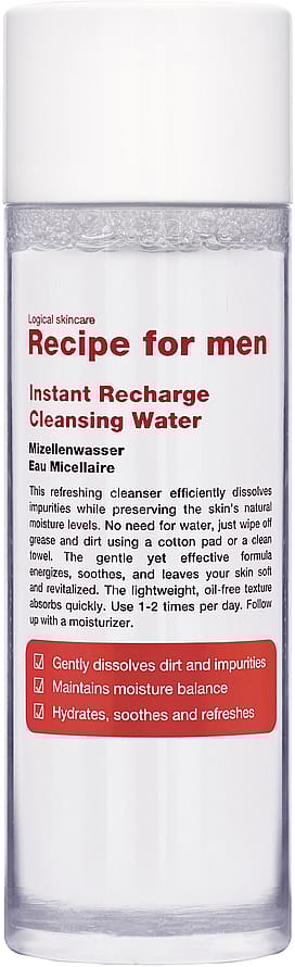 Recipe For Men Instant Recharge Cleansing Water 100 ml