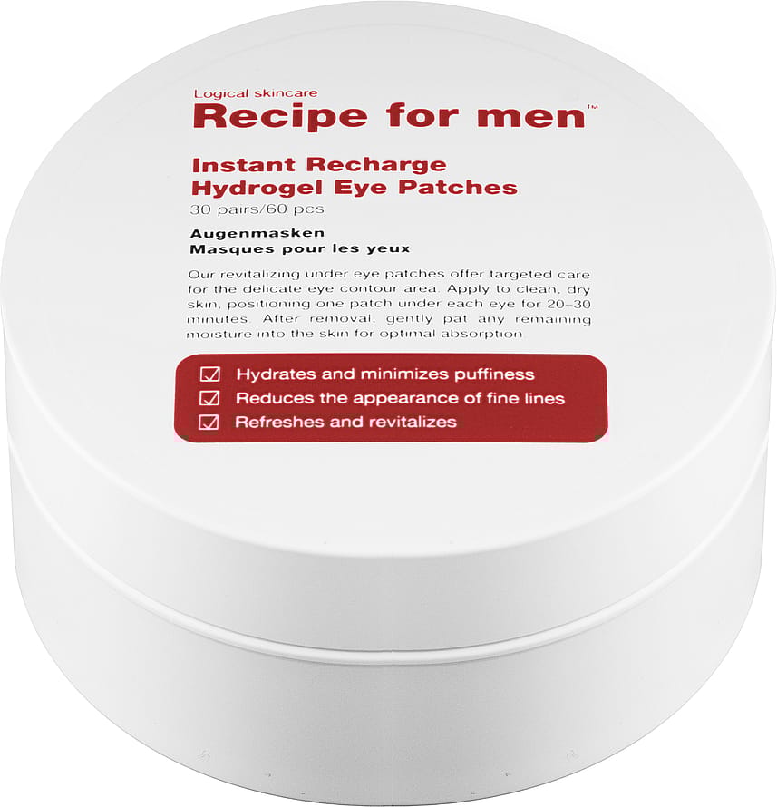 Recipe For Men Instant Recharge Hydrogel Eye Patches 30 pairs
