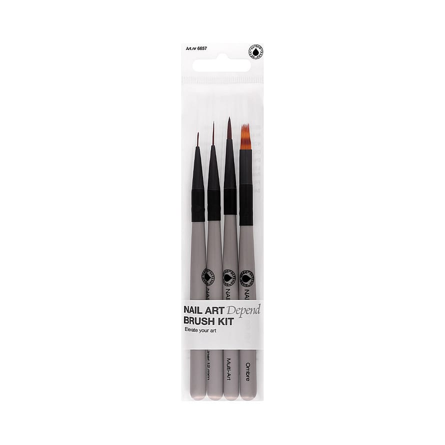Depend Nail Art Brush Kit 4 stk