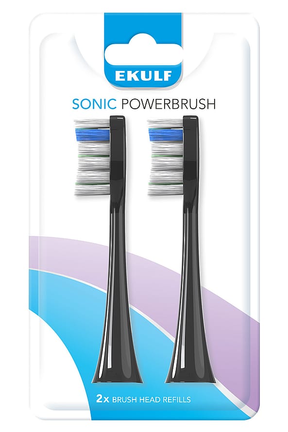 Ekulf Sonic PowerBrush black refill Black Refill 2 Stk