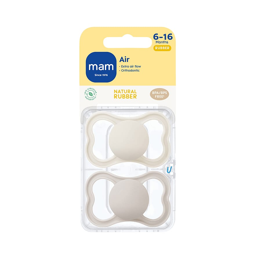 MAM Air Nat Rub Sutter - 2-pak Neutral 6-16 mdr.