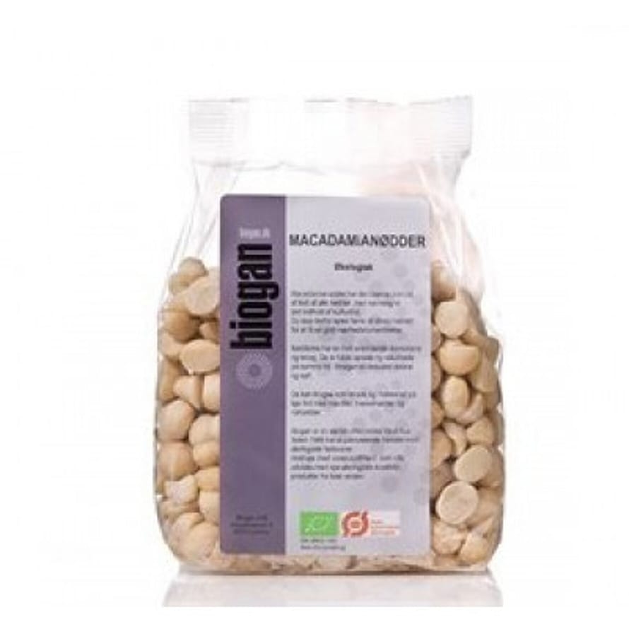 Biogan Macadamianødder Rå Ø 400 g
