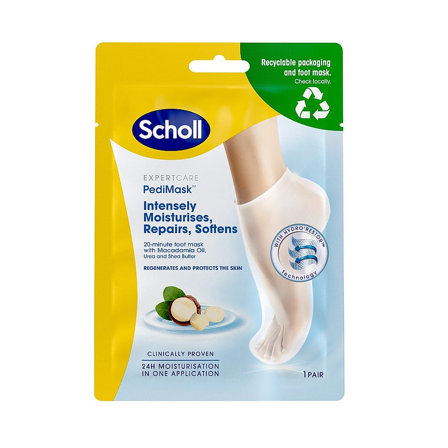 Scholl Moisturising PediMask 2 stk
