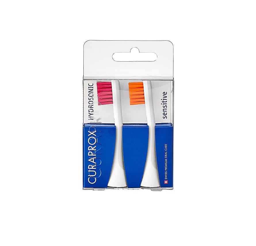 Curaprox Hydrosonic Pro Sensitive Rød/Orange 2pk