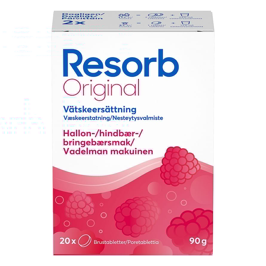 Resorb Original Hindbær 2 x 10 stk.