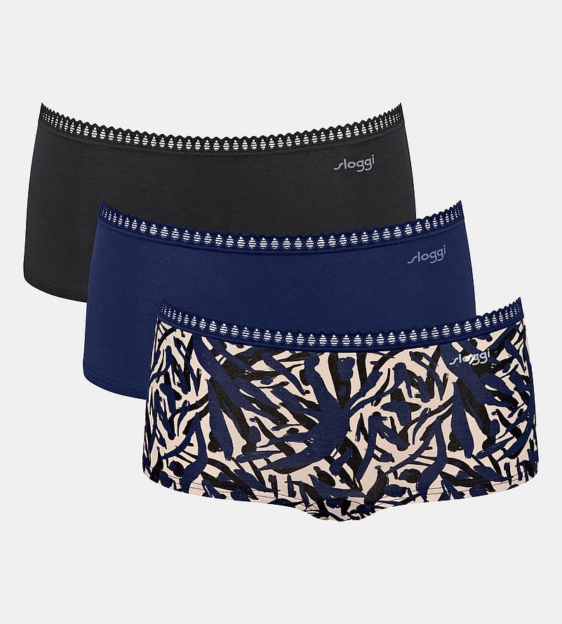 Sloggi Go Crush Short 3-Pak Blue - Dark Combination S