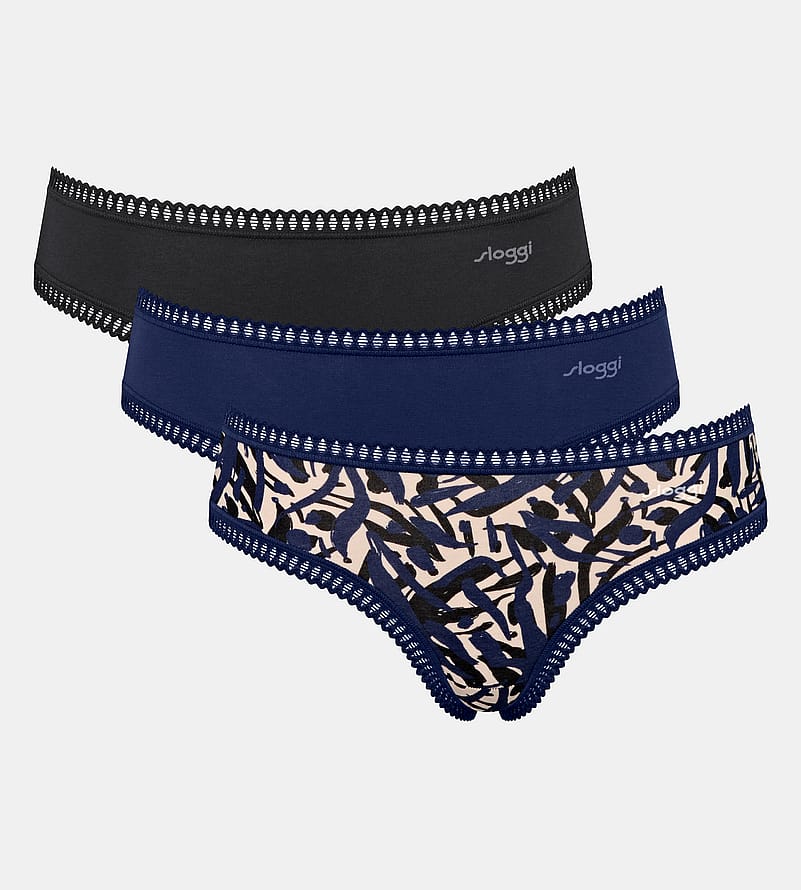 Sloggi Go Crush Hipster 3-Pak Blue - Dark Combination XS