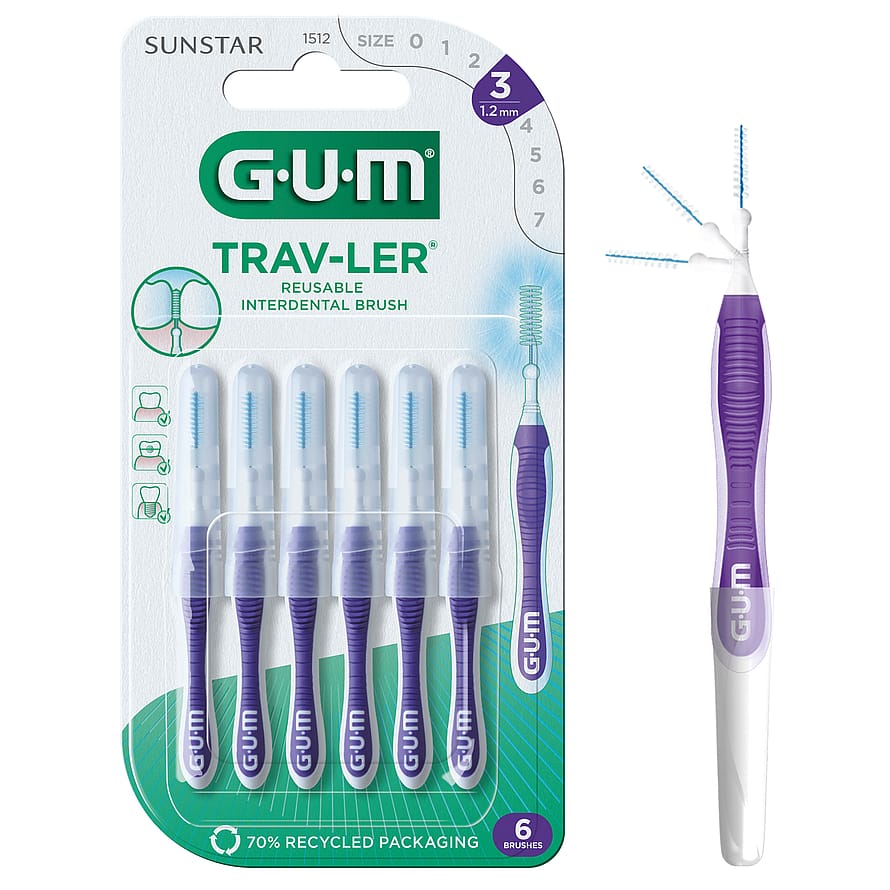 GUM TravLer Violet, 6 stk.