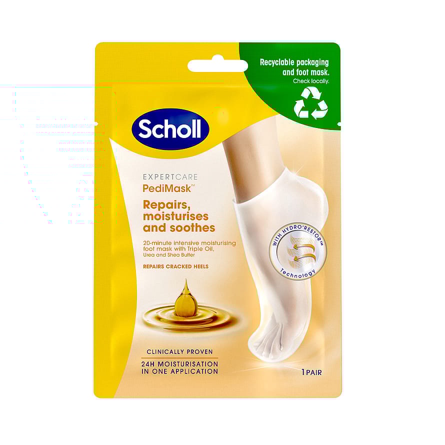 Scholl Moisturising PediMask 2 stk