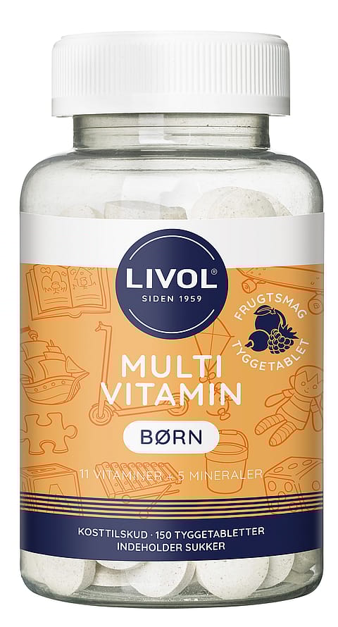 Livol Multivitamin Børn Frugtsmag 150 tabl.