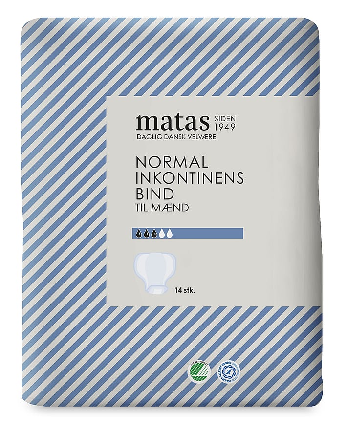 Matas Striber Normal Inkontinens Bind til Mænd 14 stk