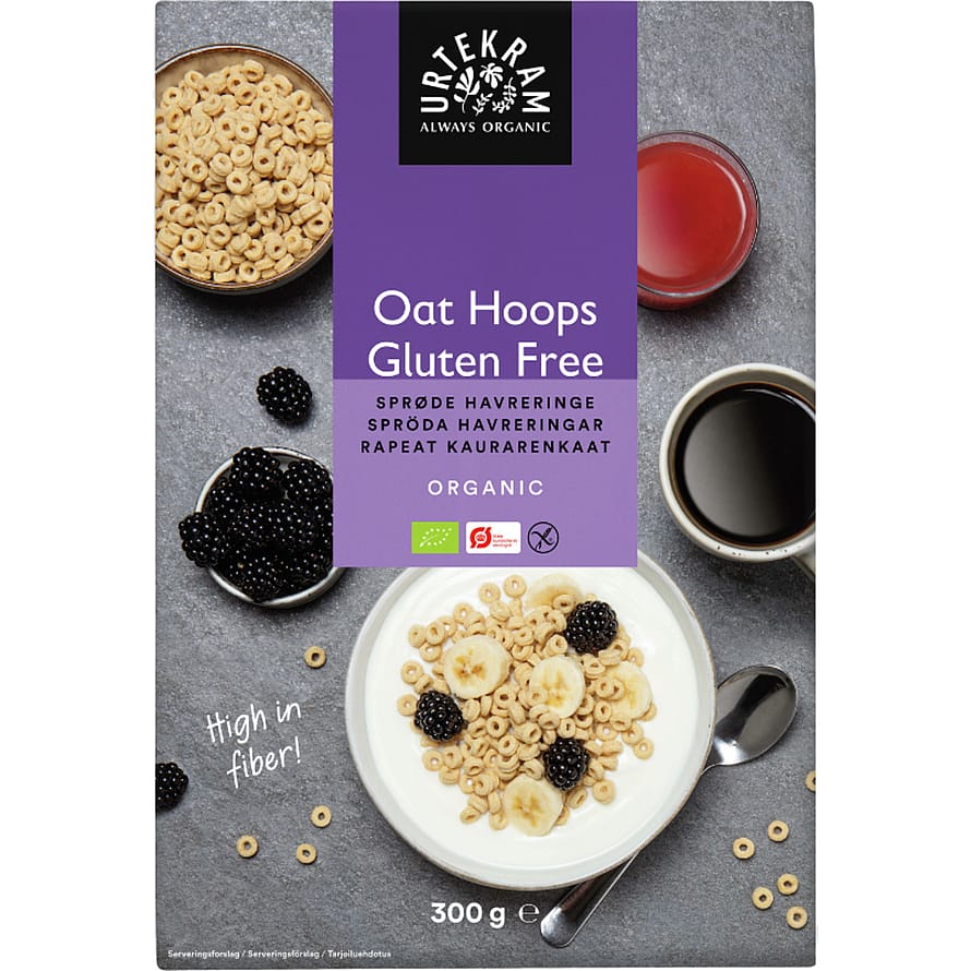 Urtekram Oat Hoops glutenfri Ø 300 g