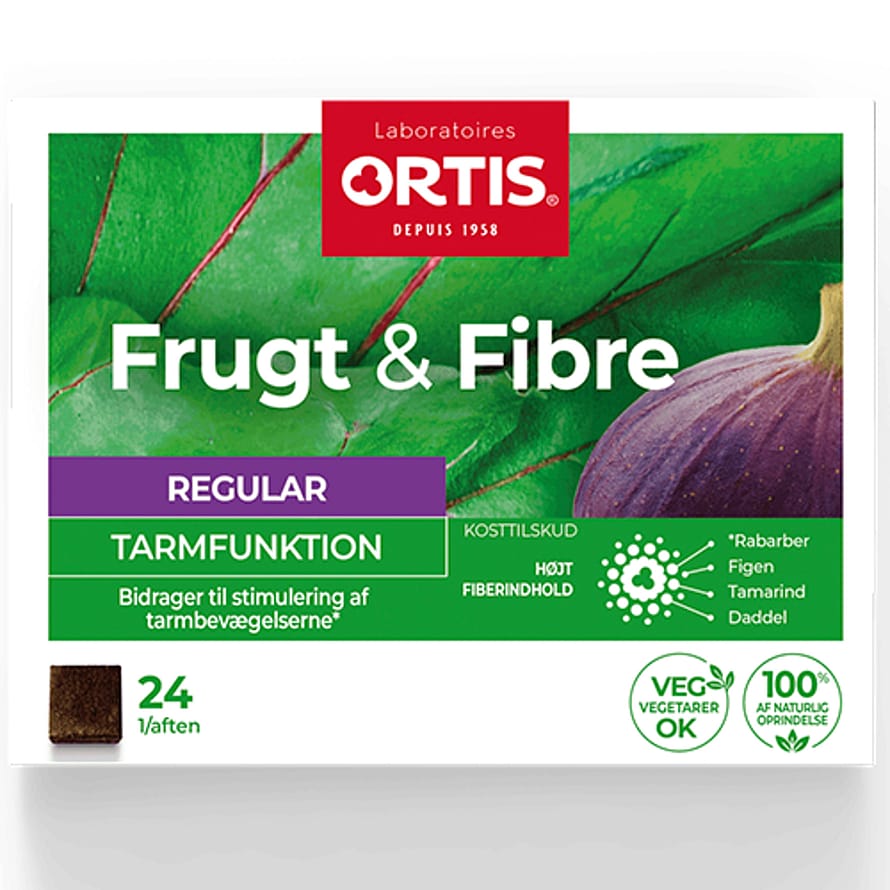 Ortis Frugt & Fibre Tyggeterning 24 stk