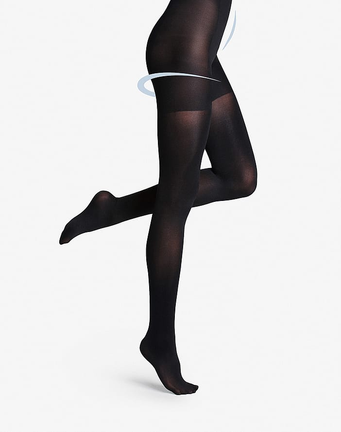 Matas Striber Mikrofiber Strømpebukser m. Shapeeffekt Sort L/XL