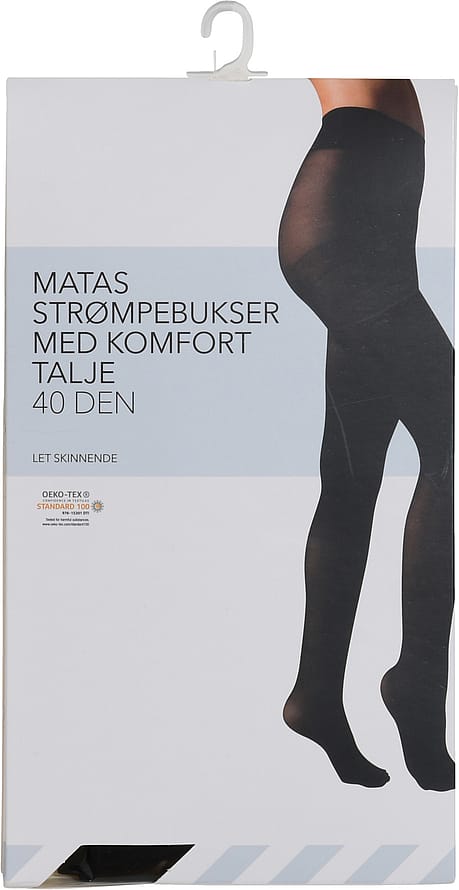 Matas Striber Strømpebukser m. komforttalje Sort L/XL