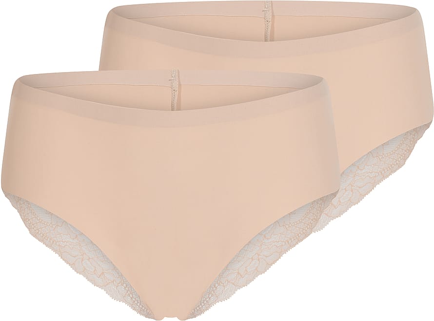 Laze Hipster Trusse mikrofiber m. blonde 2-pak Nude 36