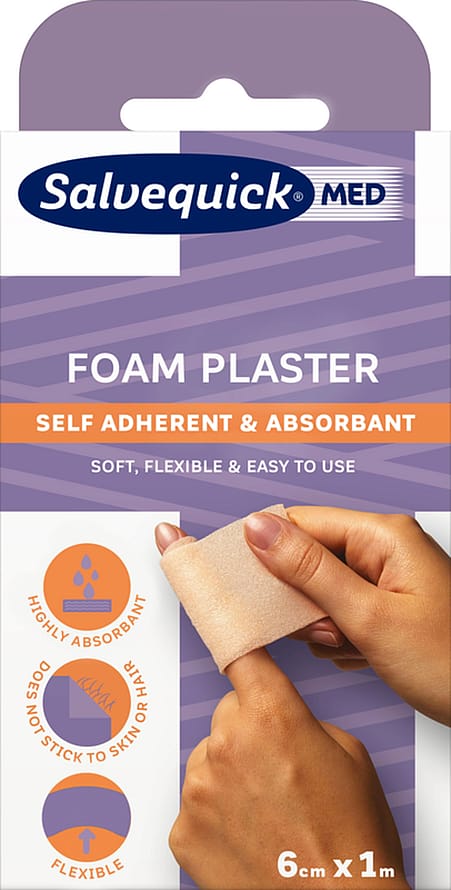 Salvequick Universal Foam Plaster 6 cm x 1 meter