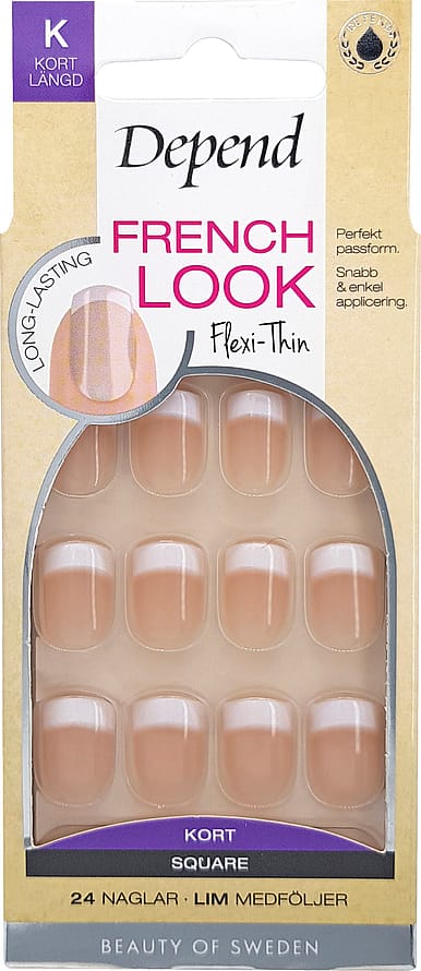 Depend French Look Rosa Kunstige Negle Kort